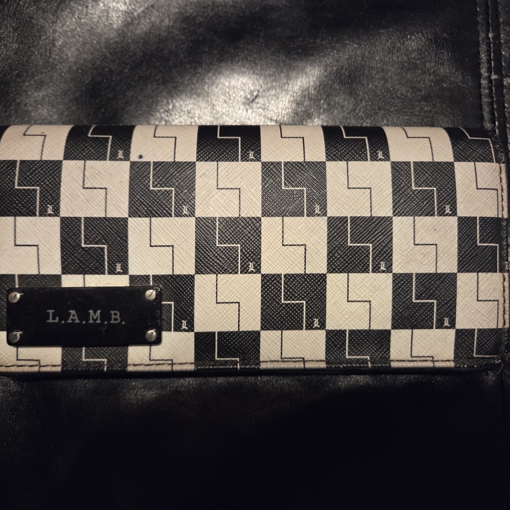 L.A.M.B. Monochrome Geometric Wallet